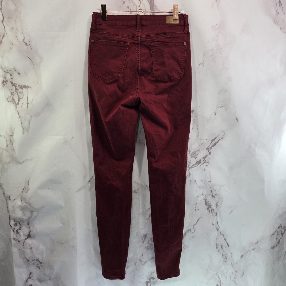 Judy Blue Jeans Womens 5 27x28 Red Skinny Fit Denim High Rise Stretch Pants Crop